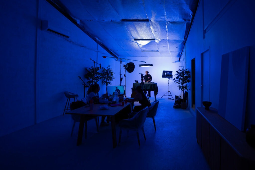 Studio bleu créatif